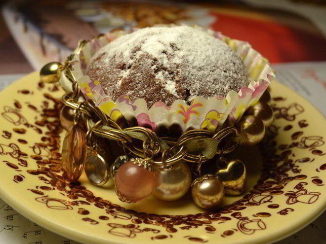 Рецепт шоколадных кексов с начинкой из белого шоколада