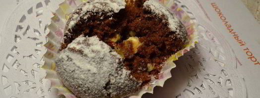 шоколадные кексы с начинкой из белого шоколада. Шаг 10