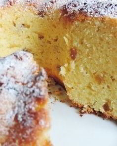 Творожный кекс с изюмом в духовке