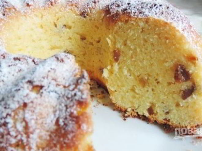 Рецепт творожного кекса с изюмом в духовке