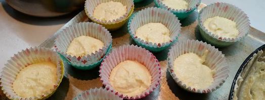 творожные кексики с кремом и джемом. Шаг 6