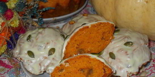 Тыквенные кексы Солнышко с изюмом и апельсином