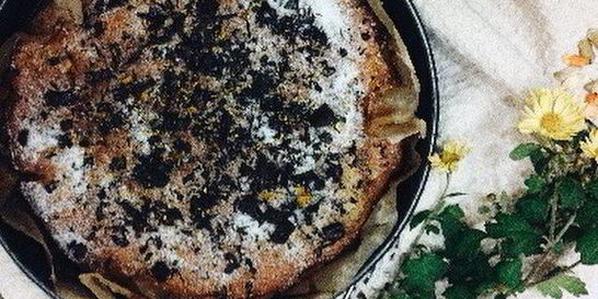 Яблочно-твороженный кекс