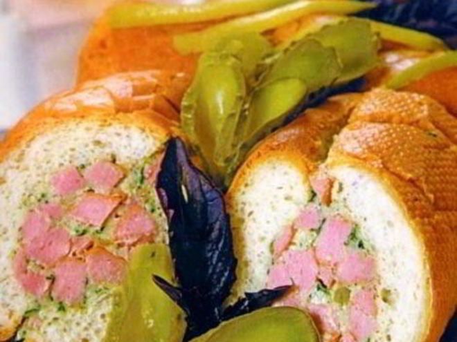 Рецепт багета с начинкой