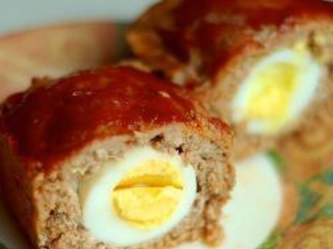 Рецепт мясного хлеба митлоф с яйцом