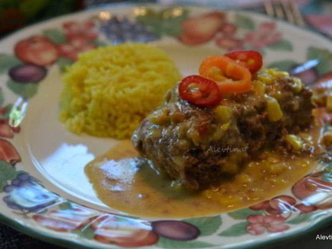 Рецепт мясного хлеба с кукурузным слоем