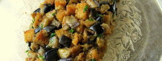 шпроты на подушке из хлеба и баклажан. Шаг 4