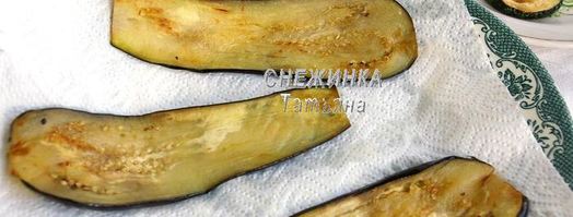 конвертики из баклажана с моцареллой, томатом и цукини. Шаг 3