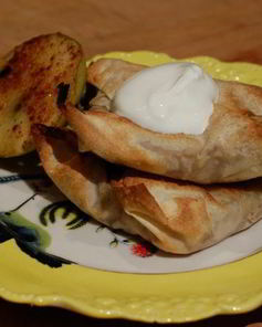 Конвертики из фило с запеченными яблоками