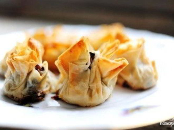 Рецепт конвертиков с грибами