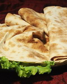 Домашний тонкий лаваш на сковороде