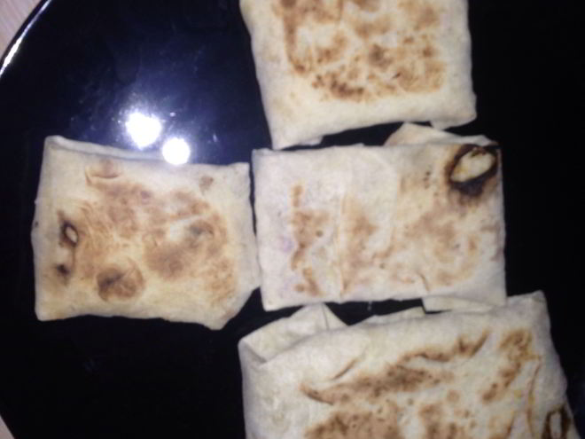 Рецепт кентелек из лаваша с крабовым салатом