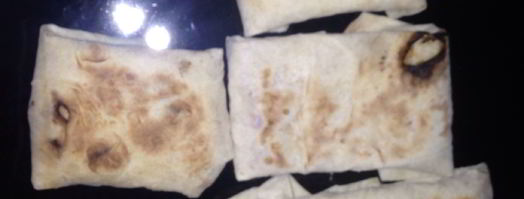 кентельки из лаваша с крабовым салатом. Шаг 6