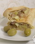 Конвертики из лаваша с мясом и картофелем