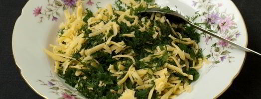 конвертики из лаваша с сыром и зеленью. Шаг 3