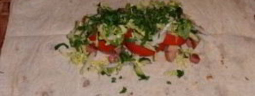 лаваш с копченой курицей. Шаг 9