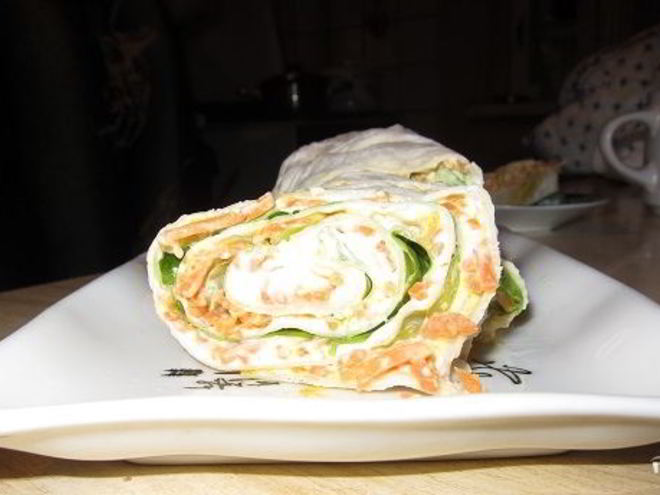 Рецепт лаваша с корейской морковкой и сыром