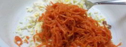 лаваш с курицей и корейской морковкой. Шаг 2