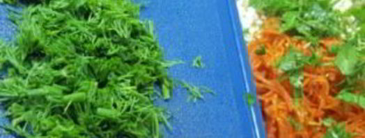 лаваш с курицей и корейской морковкой. Шаг 3