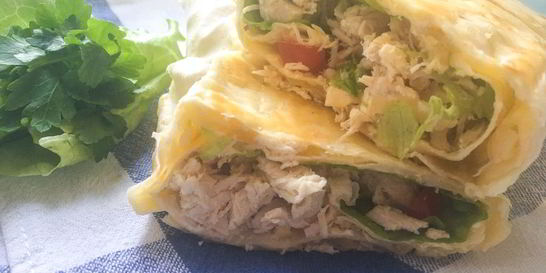 Лаваш с курицей и сыром