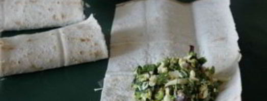 лаваш с луком и яйцом. Шаг 3