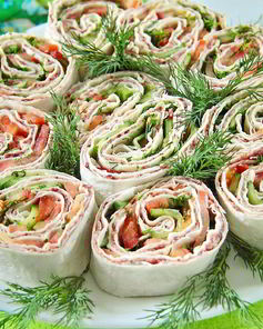 Лаваш с приправой из фасоли