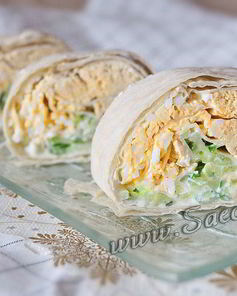 Лаваш с рыбным паштетом