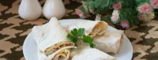 лаваш с рыбой и сыром. Шаг 7