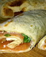 Лаваш с сыром и рыбой