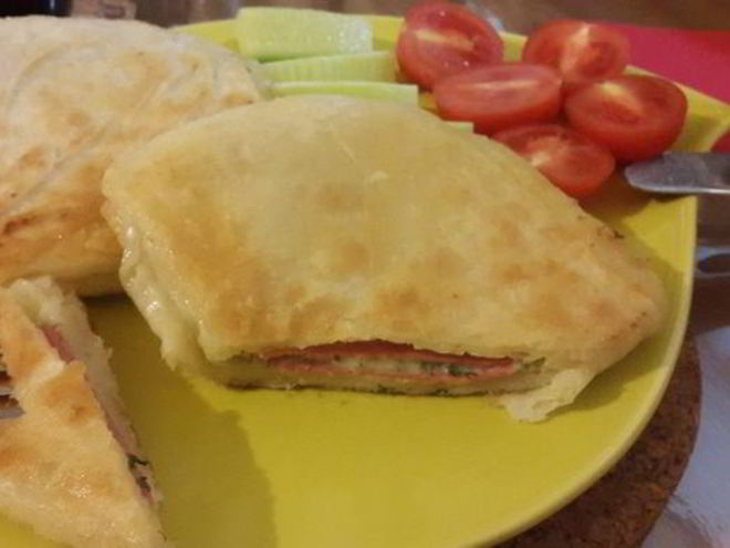 Рецепт лаваша с сыром и зеленью