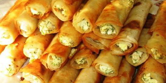 Лаваш с творогом и зеленью