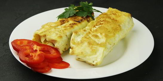 Лаваш с яйцом и луком