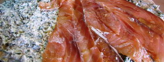 лаваш закусочный, с творогом и семгой. Шаг 4