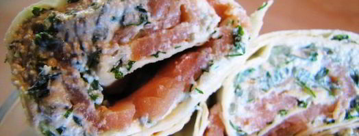 лаваш закусочный, с творогом и семгой. Шаг 6