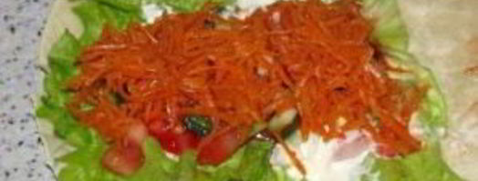 начинка для лаваша с корейской морковкой. Шаг 7