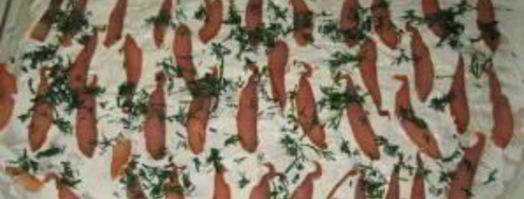 рулетики из лаваша с рыбой. Шаг 3