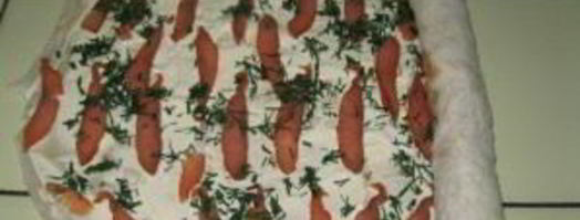 рулетики из лаваша с рыбой. Шаг 4