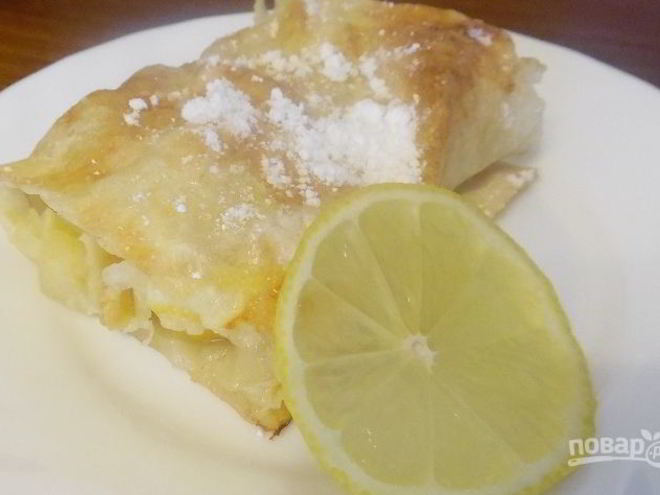 Рецепт сладкого рулета из лаваша