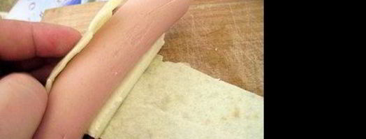 сосиски с сыром в лаваше. Шаг 3