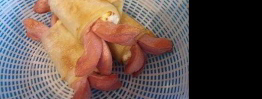 сосиски с сыром в лаваше. Шаг 4