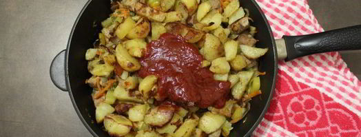 свиная вырезка с овощами в лаваше. Шаг 13