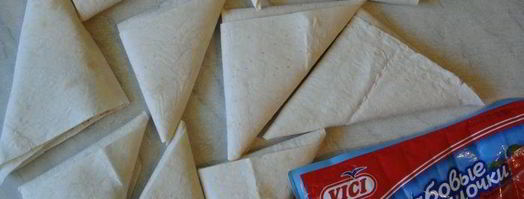 закуска из крабовых палочек в лаваше, обжаренная. Шаг 9