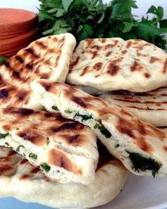 Быстрые лепешки с зеленью