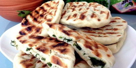 Быстрые лепешки с зеленью