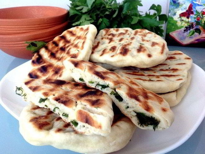 Рецепт быстрых лепешек с зеленью