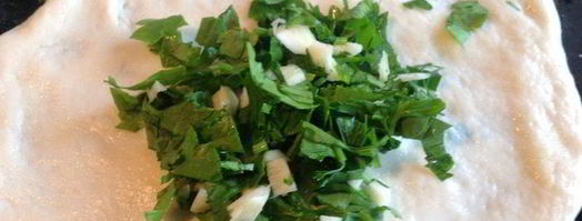 быстрые лепешки с зеленью. Шаг 6