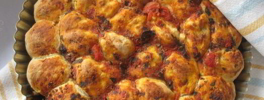 фокачча из шариков с сыром и оливками. Шаг 11