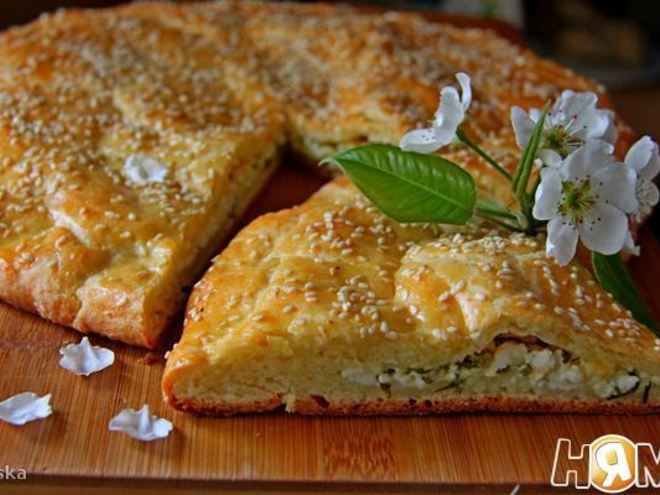 Рецепт лепешки из творожного теста с сыром