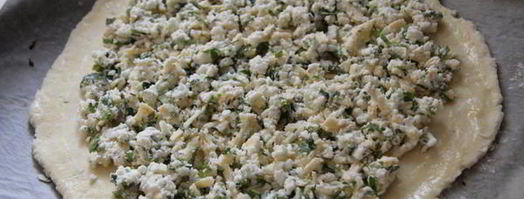 лепешка из творожного теста с сыром. Шаг 5