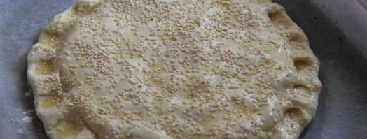 лепешка из творожного теста с сыром. Шаг 6